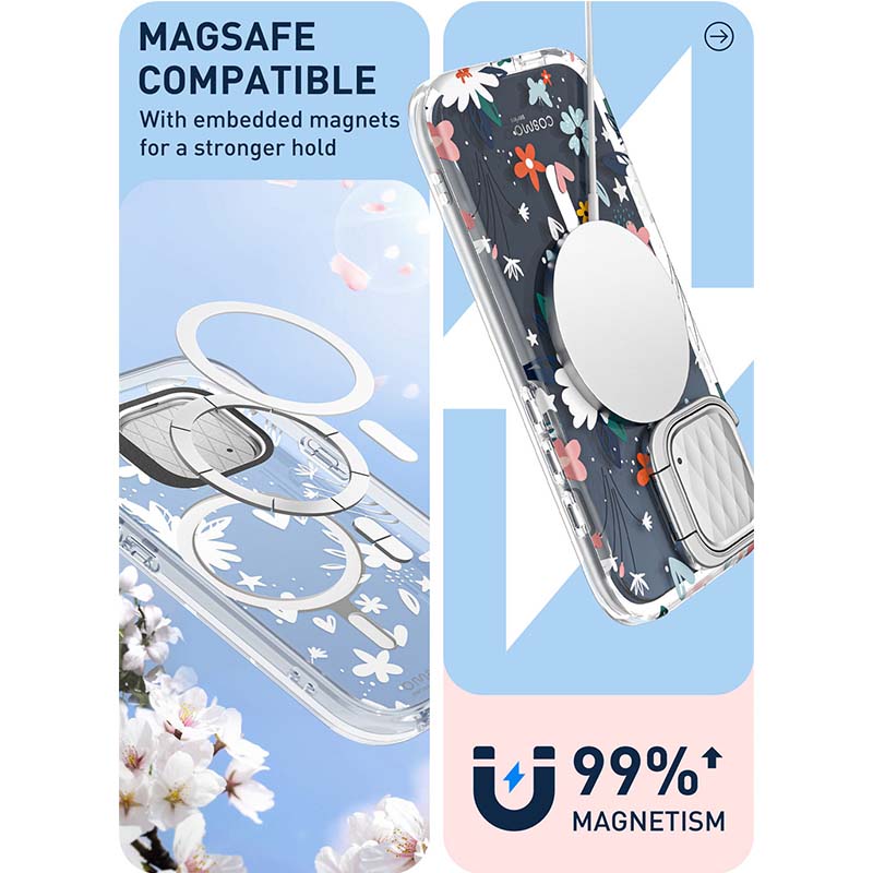Voor Iphone 15 Pro Case 6.1 "I-BLASON Cosmo Mag Stijlvolle Full-Body Beschermhoes Met Ingebouwde Schermbeschermer Camerahoes
