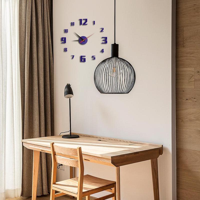 3D Wall Clock Large Acrylic Mirror Clocks Stickers Living Room Accessories Decorative House Clock On The Wall Decoration