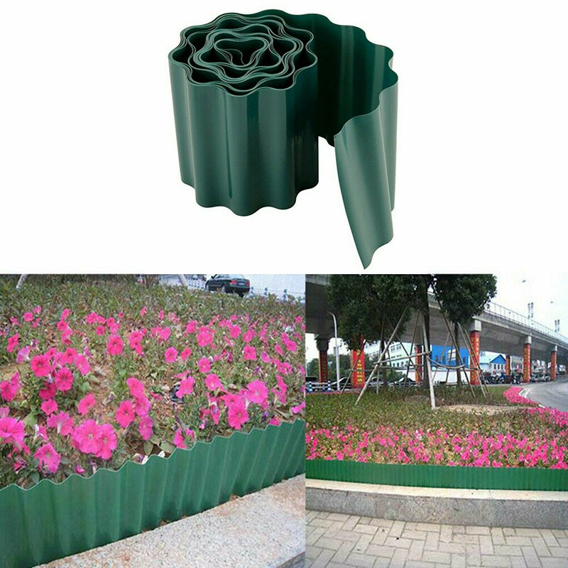 10/12/15/20CM Lawn Border Fence Garden Grass Edge Border Fence Wall Roll @LS