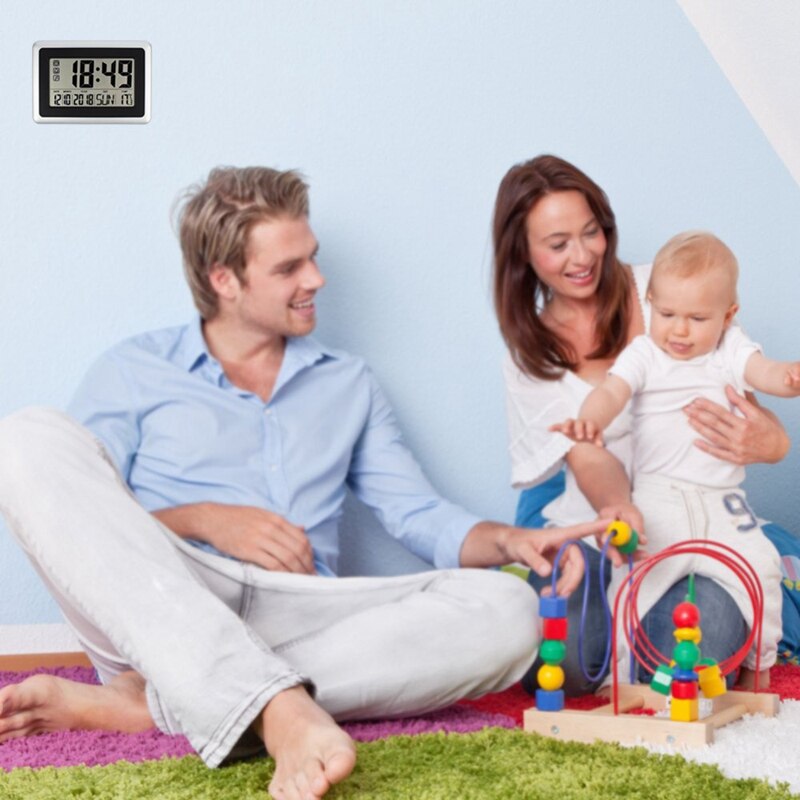 Large Display Digital Wall Clock,Silent Desk Shelf Clocks Battery Operated Easy To Read Nightstand Alarm Clock With No Night Lig