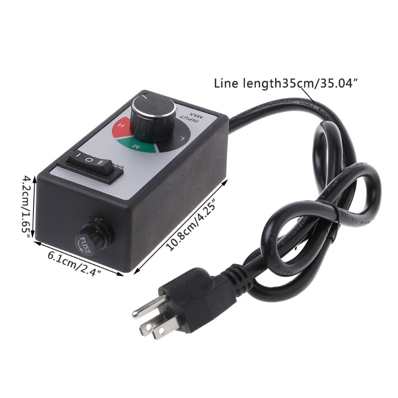AC 120V 15A Fan Variable Voltage Speed Control Electric Motor Rheostat Governor