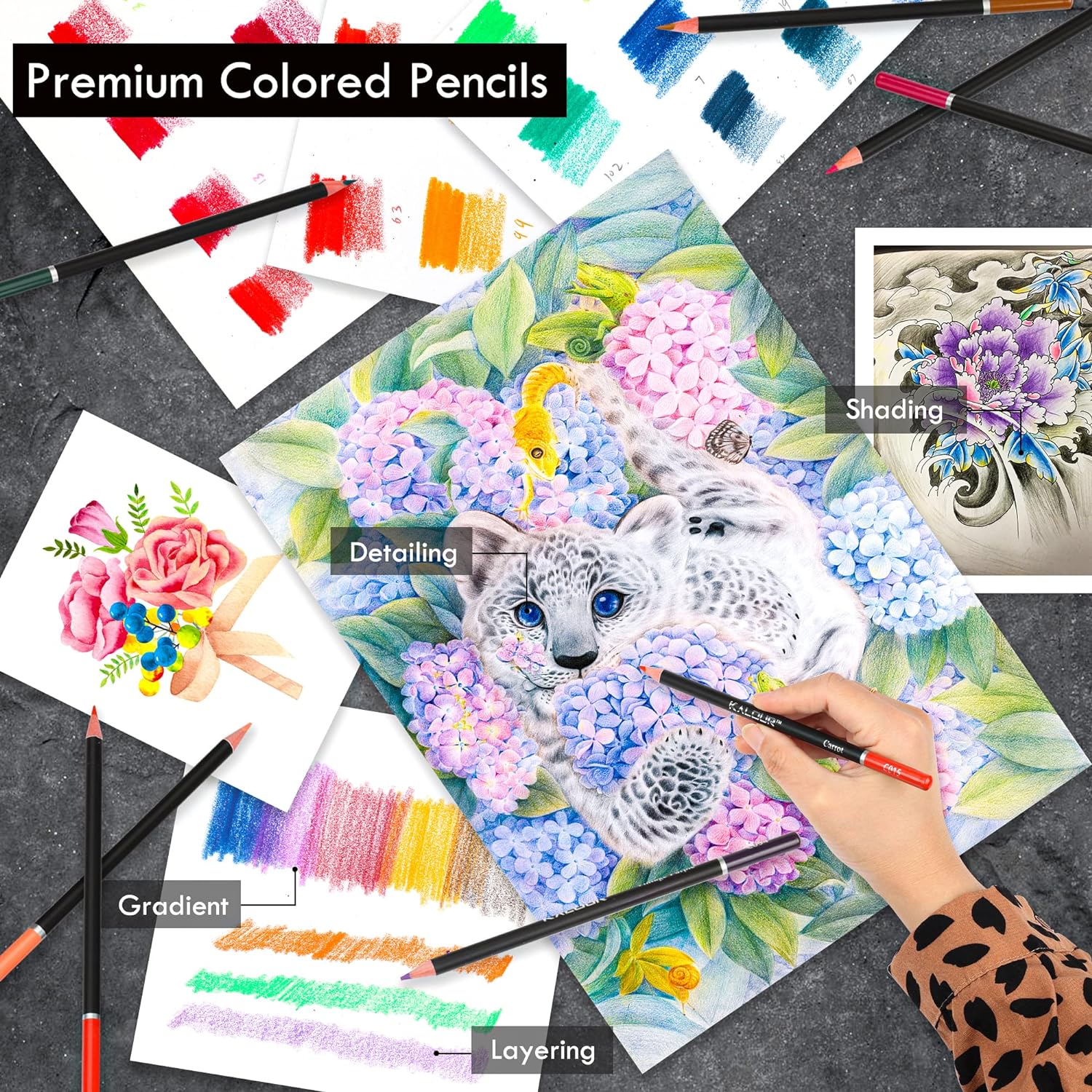 28/54/72/96/144 Pcs Drawing Sketching Coloring Set Drawing Pencils and Sketching Kit Art Tool Kit Art Supplies Set