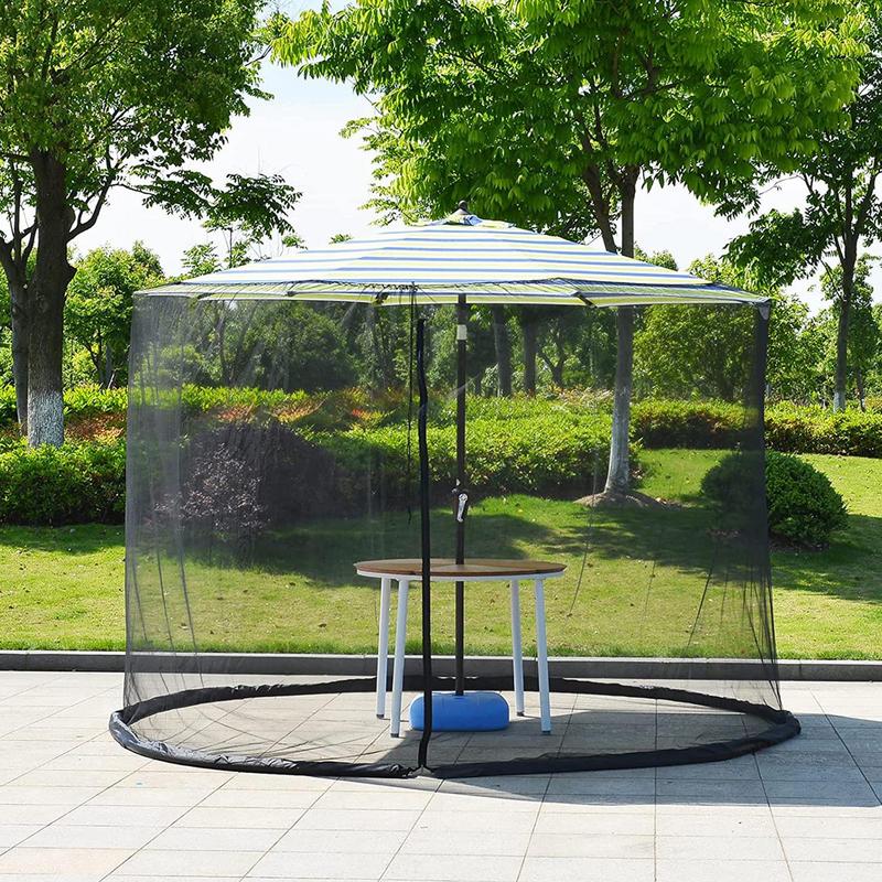Paraplu Klamboe Voor Buiten Tuin Patio Parasols Luifel Tent Klamboe Verstelbaar Touw Polyester Zonnescherm Net