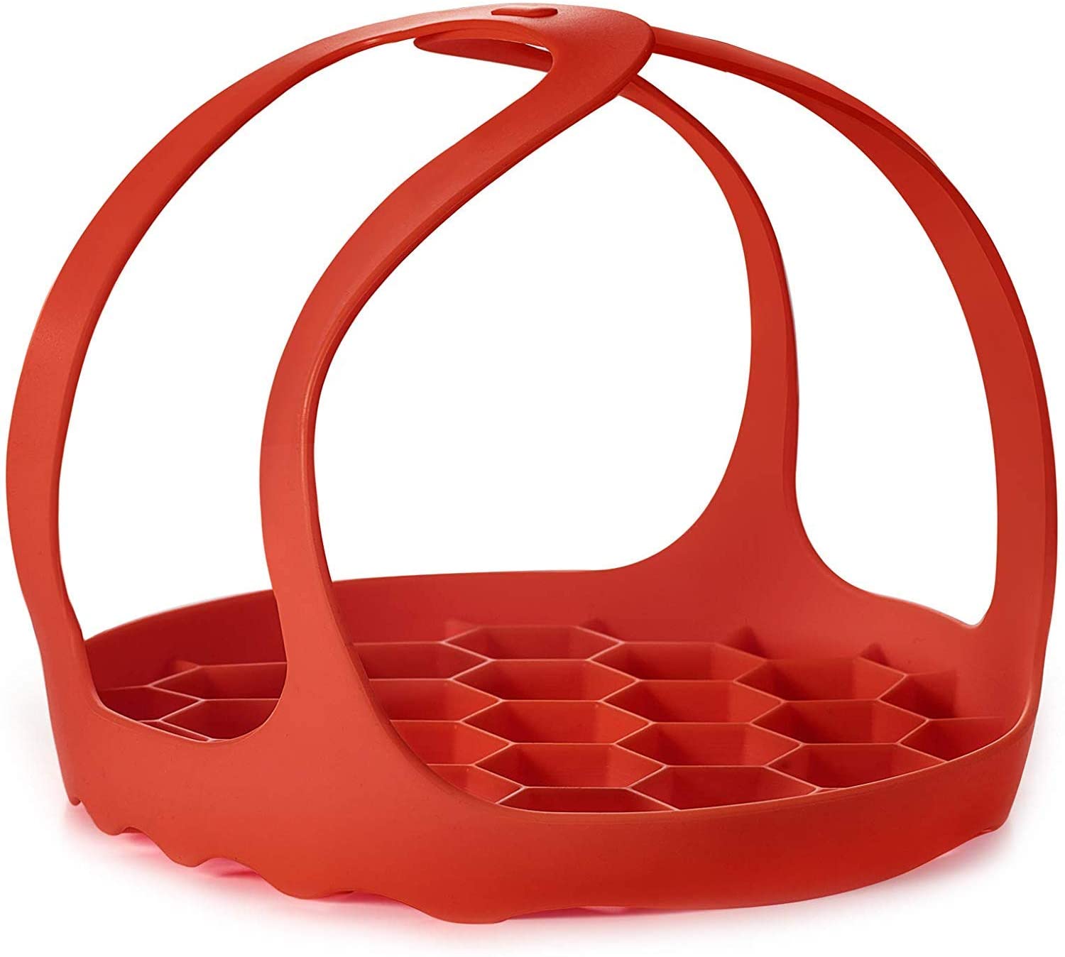 Pressure Cooker Sling Silicone Egg Rack Anti-scalding Steamer Rack Trivet Bakeware Lifter Compatible with 6/8 Qt Instant Pot: Red