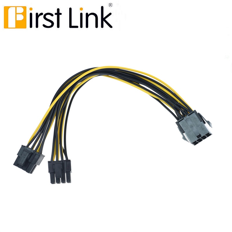 8pin to 2x8pin pcie Dual 8Pin PCIe 8pin-2x(6+2pin) Graphics Video Card Power Cable Extension Cable 25cm