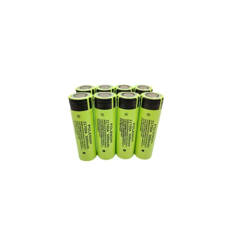100%  genopladelige lithium-ion-batterier med ægte kapacitet 3.7v 21700 mah 5000 flad top, der bruges til lommelygte og bilbatterikomponenter