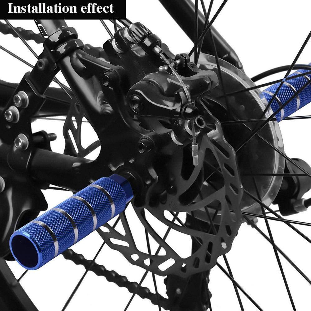 1Pair MTB BMX Bike Alloy Foot Stunt Pegs Footrest Lever Cylinder Grip Fit Axle 3/8&#39;&#39; Z2O3