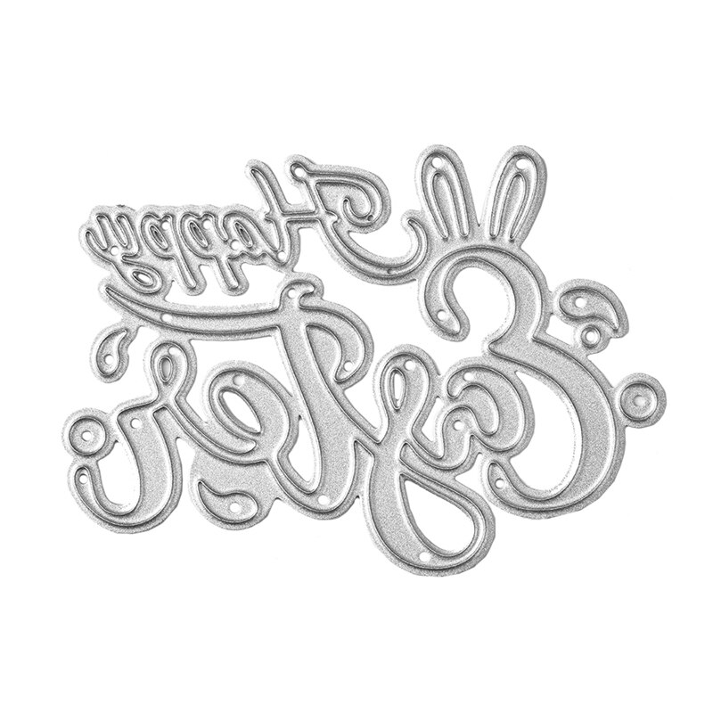 DiyArts Happy Easter Letter Metal Cutting Dies Scrapbooking For Making Cards Decorative Embossing DIY Crafts Stencils