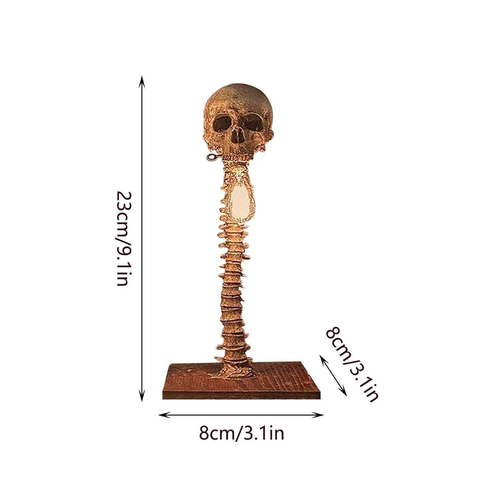Halloween kranium skelet lampe horror 3d statue bordlys fest ornament rekvisit hjem soveværelse dekoration skræmmende rekvisit