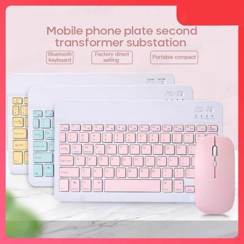 For ipad Wireless Keyboard Mouse Combo Bluetooth-compatible Keyboard And Mouse Set Rechargeable For ipad Laptop Computer