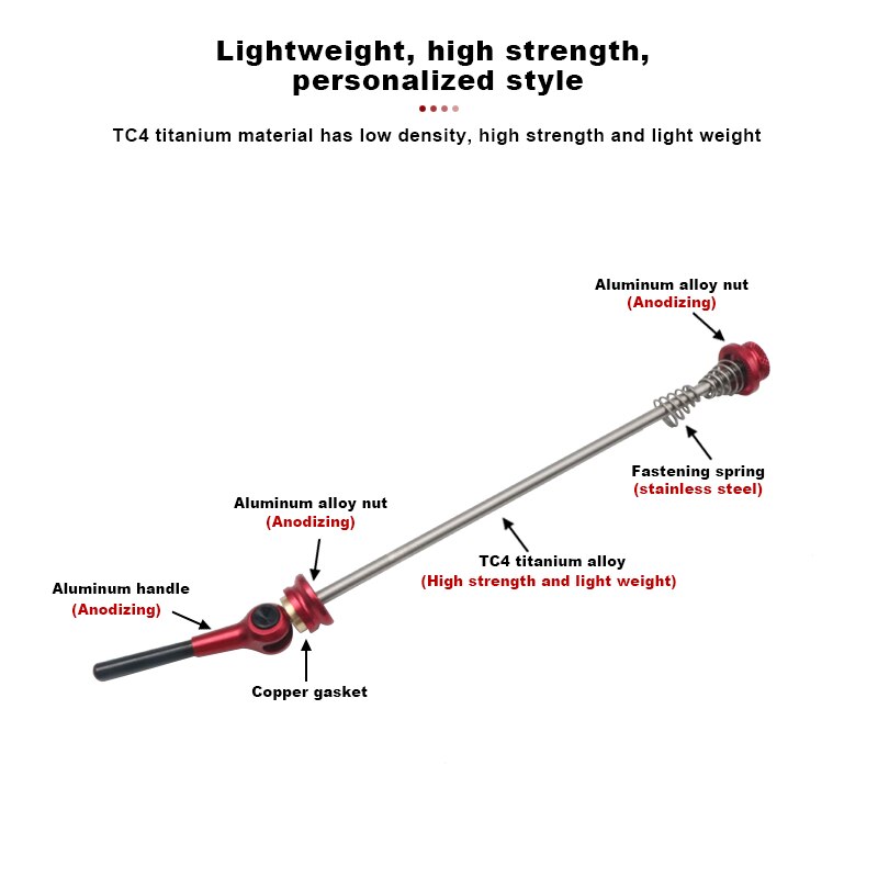 Bicycle Quick Release Skewer Lever Titanium MTB Mountain Road Bikes Wheel Hub Quick Release Skewers Lightweight Cycling Parts