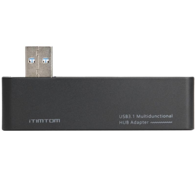 Adapter for bærbar pc usb 3.0 hub ekstern 5 porter adapter splitter 3 usb utvider sd tf kortleser datamaskin tilbehør
