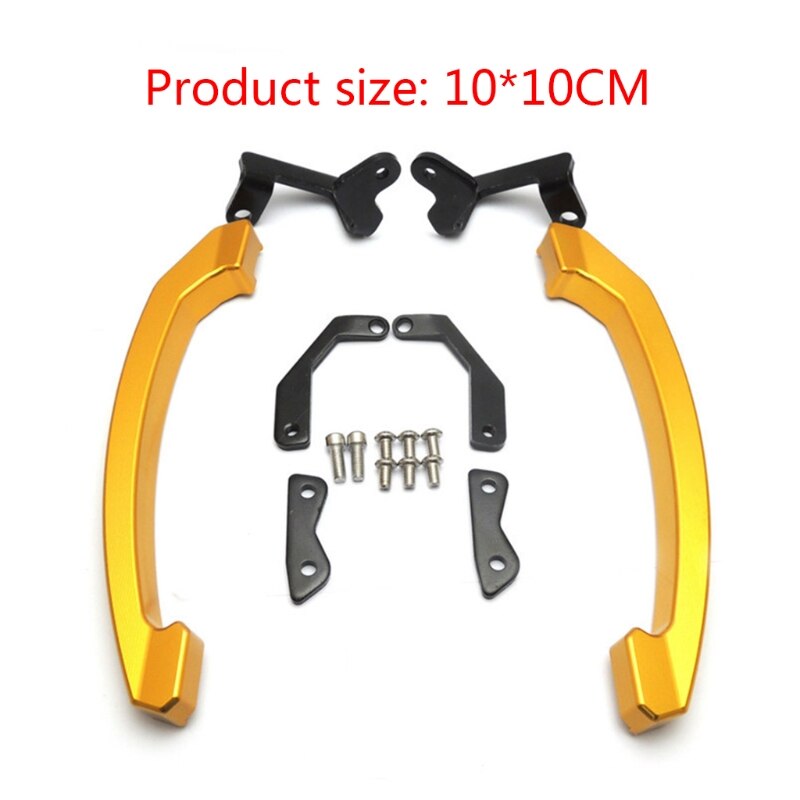Motorcycle Tail Pillion Passenger Rear Seat Handle Armrest Bars Compatible with Yamaha-MT07 FZ07