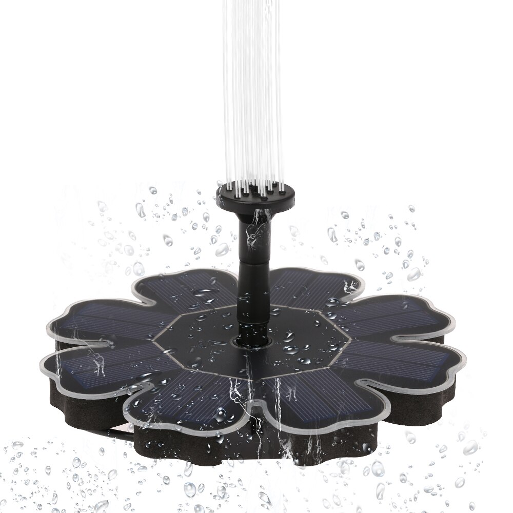 Zonne-energie Pomp Rose Vogel Bad Fontein Pomp 1.6W Drijvende Sproeisysteem Dompelpomp Voor Outdoor Vogelbad Vijver Pool