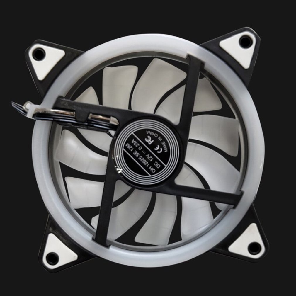 12cm double aurora double ouverture ventilateur rgb cas ventilateur pc cas ventilateur éblouissement refroidisseurcase polyvalent ordinateur ventilateur de refroidissement
