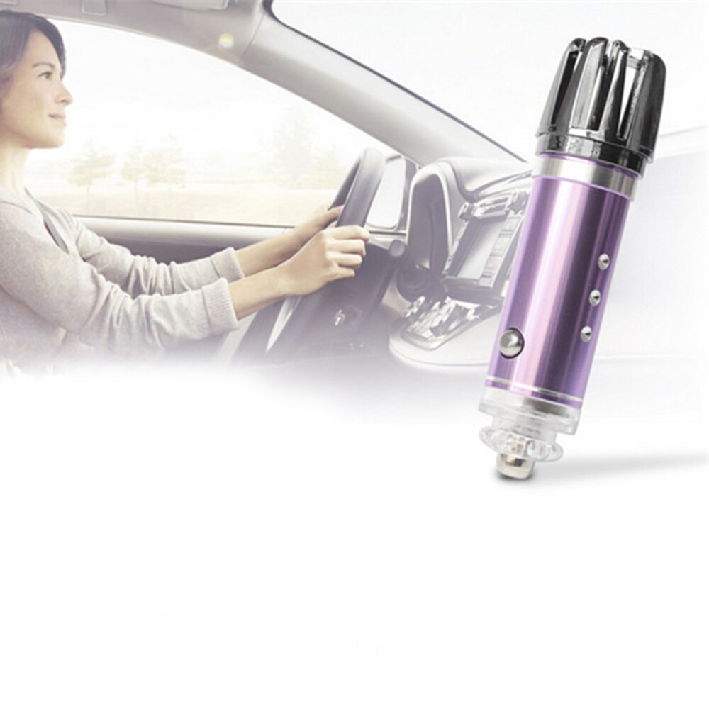 JO-6278 Car Air Purifier Ionizer Impulse Type Vehicle Air Purifier Ionizer Atmosphere Cleaner Gadget (Purple)