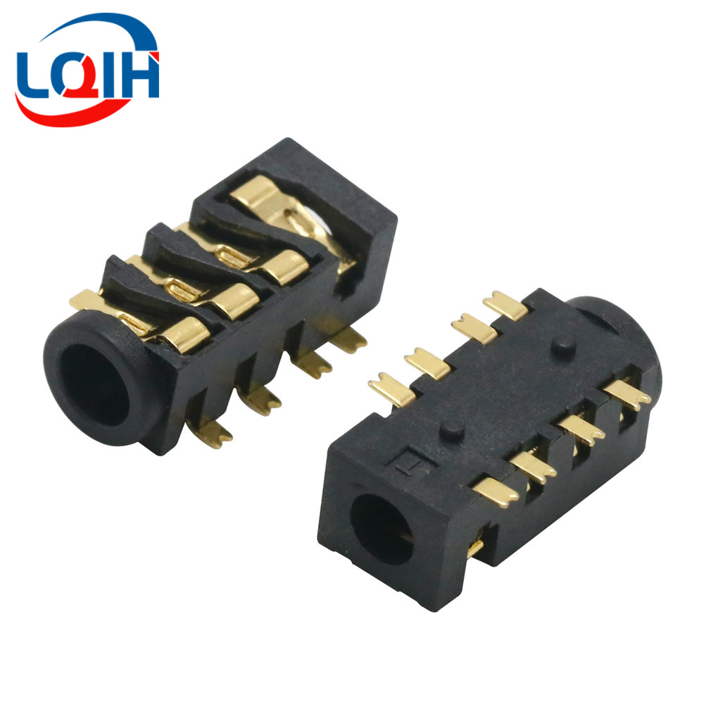 10 Uds 2,5 3,5 MM conector para auriculares Audio Video hembra conector estéreo de doble canal conector estéreo montaje en Panel de soldadura PJ-210B PJ-392: Rosa