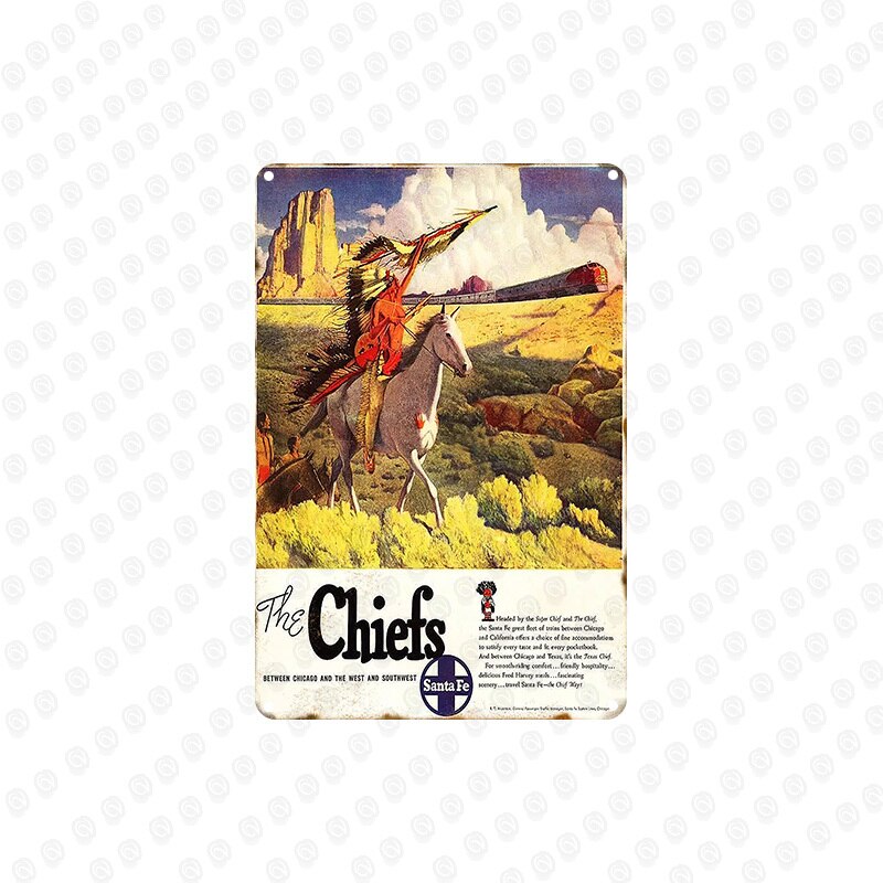 Train Railway Metal Tin Sign Wall Sticker Home Tavern Cafe Barber Shop Kitchen Decor Retro Plaques: CV-1338