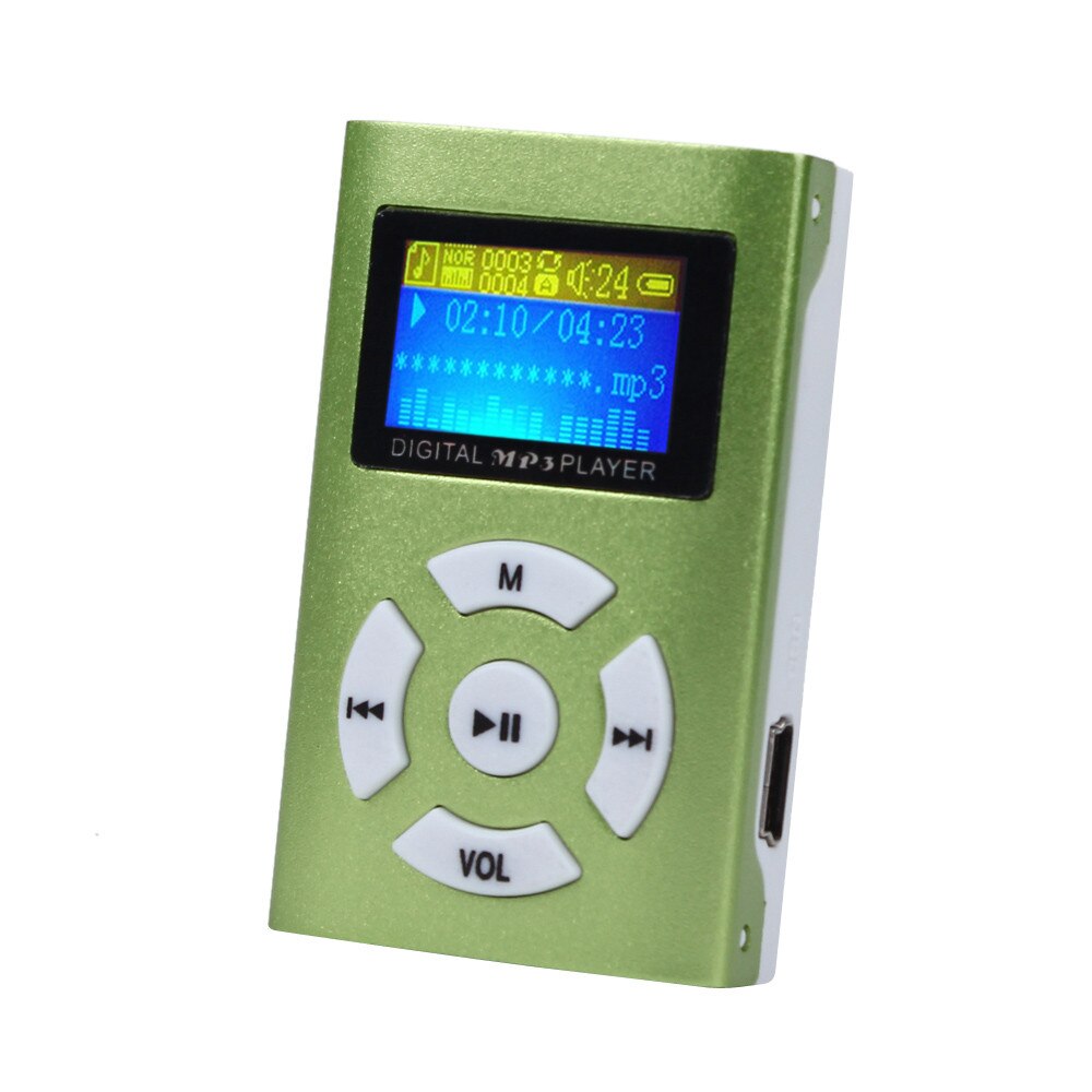 Mooie 100% Gloednieuwe USB Mini Mp3-speler Lcd-scherm Ondersteuning 32 GB Micro SD Tf-kaart Dec08