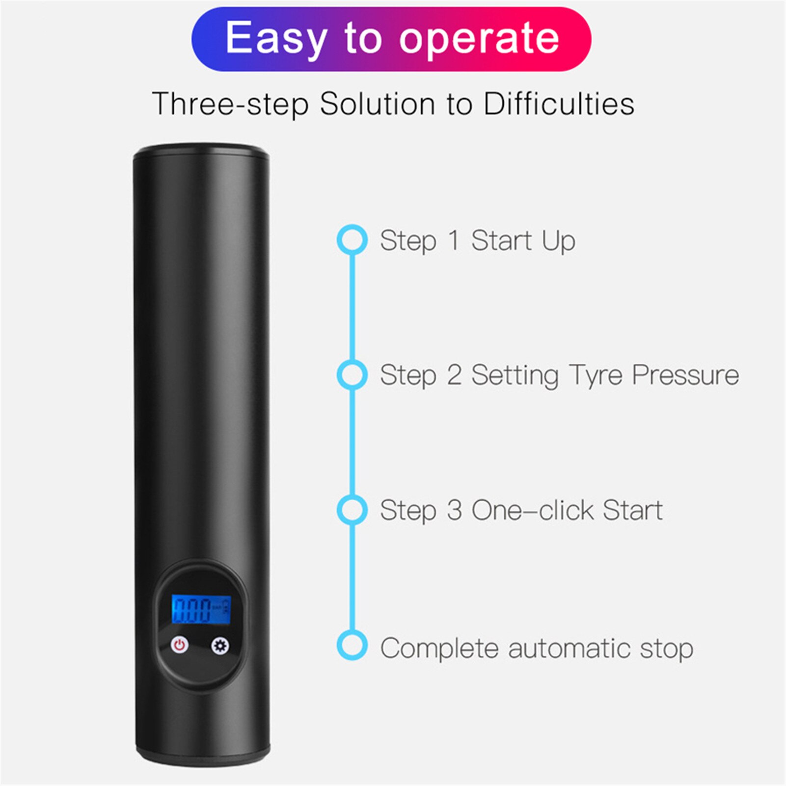 12V Car Tyre Inflator LED Lighting Tire Inflatable Pump Portable Air Compressor Inflatable Pump For Cars Bicycle Tires Inflator