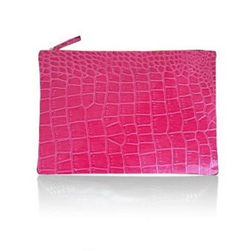 Krokodil Patroon Vrouwen Dag Clutch Bag Pu Leer Vrouwen Koppelingen Dames Handtassen Envelop Tas Luxe Party Avondtassen Bolsa: Roze