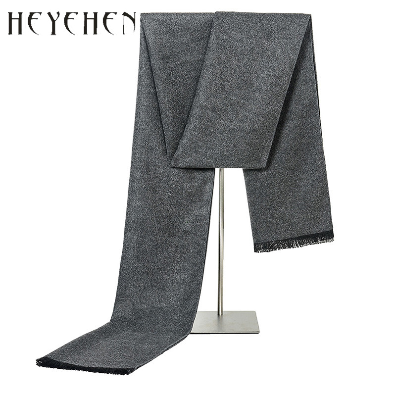 Bufanda clásica de algodón para hombre y mujer, chal largo de , a la , de invierno, con anillo, HY121