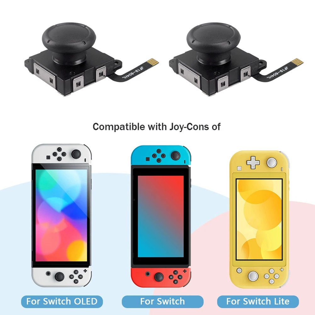 Joystick à effet Hall pour Nintendo Switch/Lite/OLED Joycon, bâton de pouce analogique sans dérive, bâton électromagnétique, 1/2 pièces