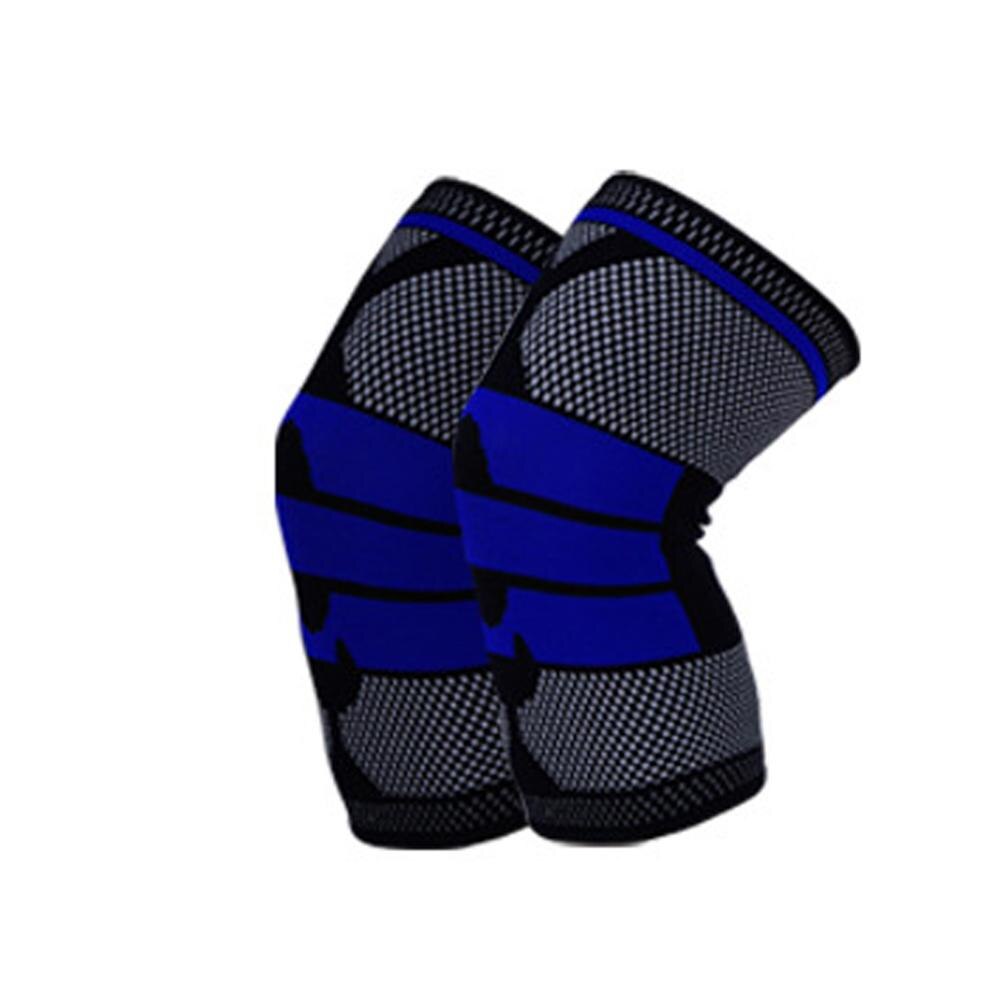 1 pcs Knee Patella Protector Brace Silicone Spring Knee Pad Basketball Running Compression Knee Sleeve Support Sports Kneepads: Black / XL
