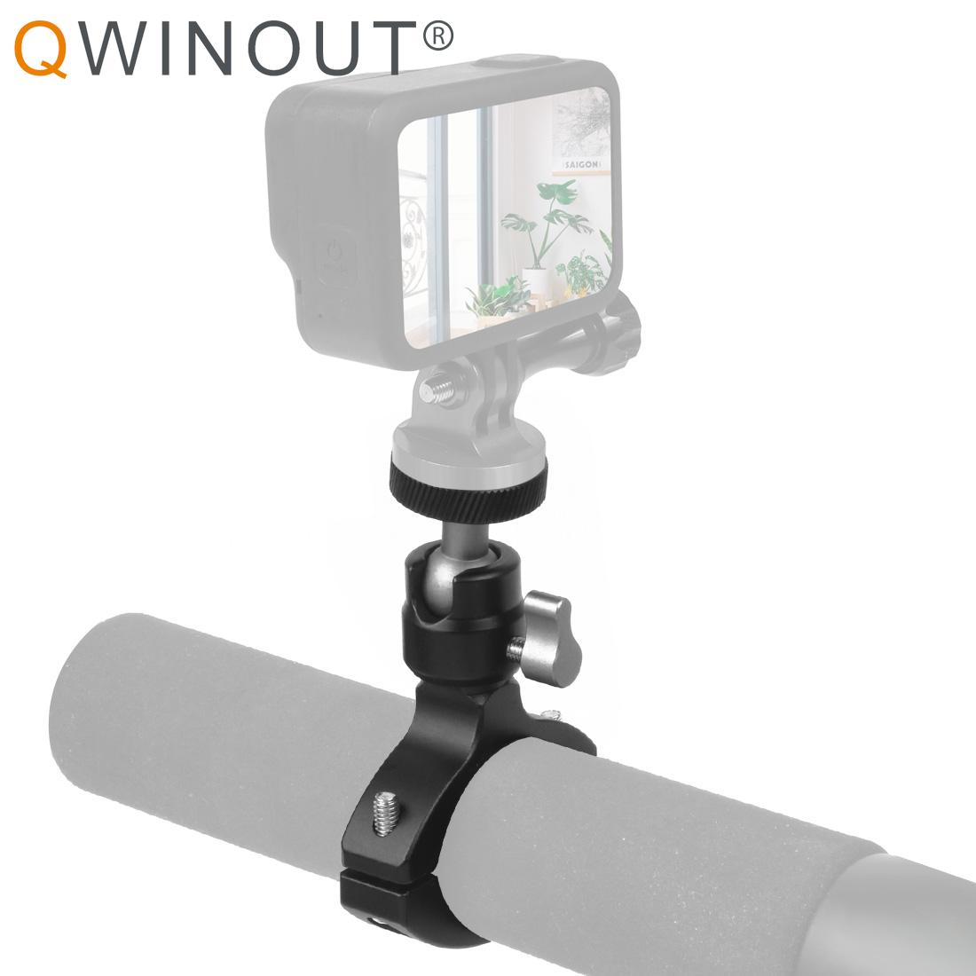 Support de fixation de guidon de vélo, tête sphérique entièrement en métal pour GoPro Xiaoyi Insta360 X R, pour caméra de moto, 360