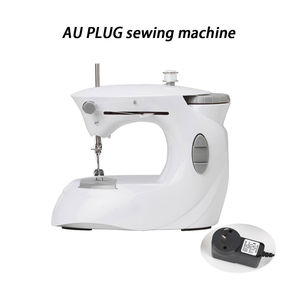 Sewing Machine FootFor Mini Manual Portable Assistant Home Electric Desktop Multi-Function Lockable Button DIY Clothes: AU PLUG