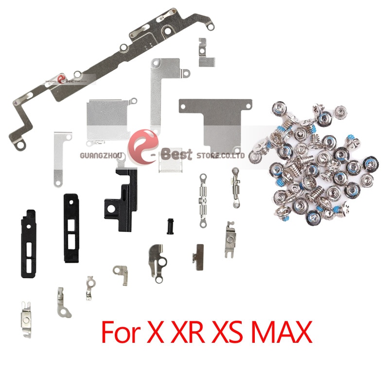 1set Full screw+Inner Accessories For iPhone X XS XR XS MAX 7G 8G 8 Plus PlusInside Small Metal Parts Holder Bracket Shield Plat