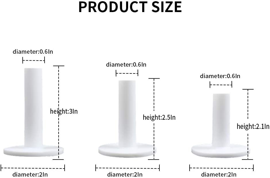 Golf Practice Tees, 3/6 Pieces Rubber Tees,Indoor and Outdoor,for Driving Range and Practice Mat