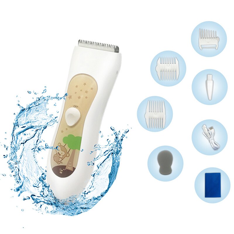 Stille Baby Tondeuse Oplaadbare Kids Hair Trimmers Waterdichte Professionele Draadloze Tondeuse Baby Tondeuse