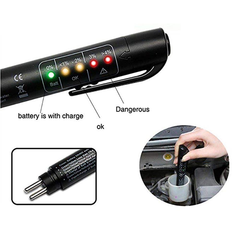 Brake Fluid Tester 5 LED Car Vehicle Auto Automotive Testing Tool For DOT3/DOT4