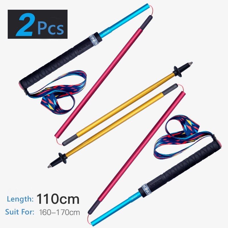 Aonijie 2Pcs Carbon Wandelstokken Ultralight Trekking Polen Vouwen Quick Lock Wandelen Canes Voor Outdoor Trailing Running: E4201 2Pcs 110cm