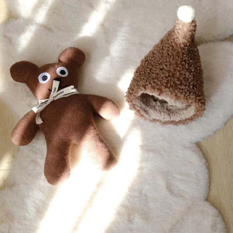 Hond Hoed Kleine Hond Hoofddeksels Warme Winter Teddy Hoed Hoofdtooi dan Beer Schattige Hoofddeksels Wizard Hoed Pet Accessoires: Default Title