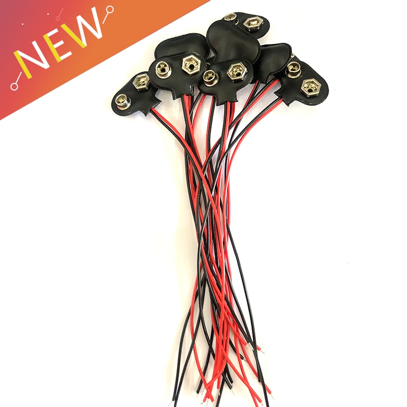 10 stuks 9 V Batterij Snap Connector clip Lead Wires houder draad lengte 15 CM
