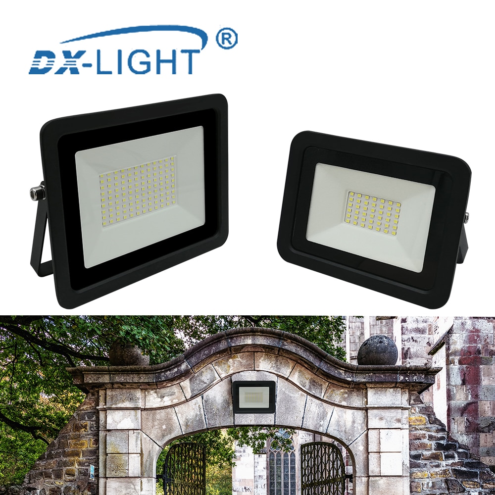 Led projektør 10w 20w 30w 50w 100w ultratynd led projektør projektør udendørs 110v/220v ip68 vandtæt udendørs havelampe
