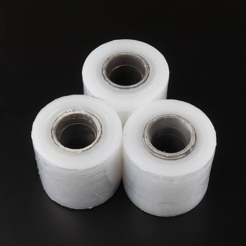 Film d'emballage transparent pour scelleuse en plastique industrielle, enroulement à main durable, rond commandé, 1 rouleau, 3 cm, 5 cm, 8 cm, 10cm, 150m