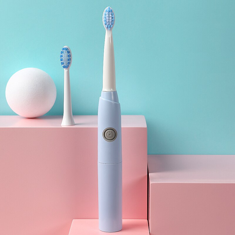 Simple Sonic Electric Toothbrushes for Adults AA Battery Clean Whitening Toothbrush IPX7 Waterproof With 4 Brush Head Portable