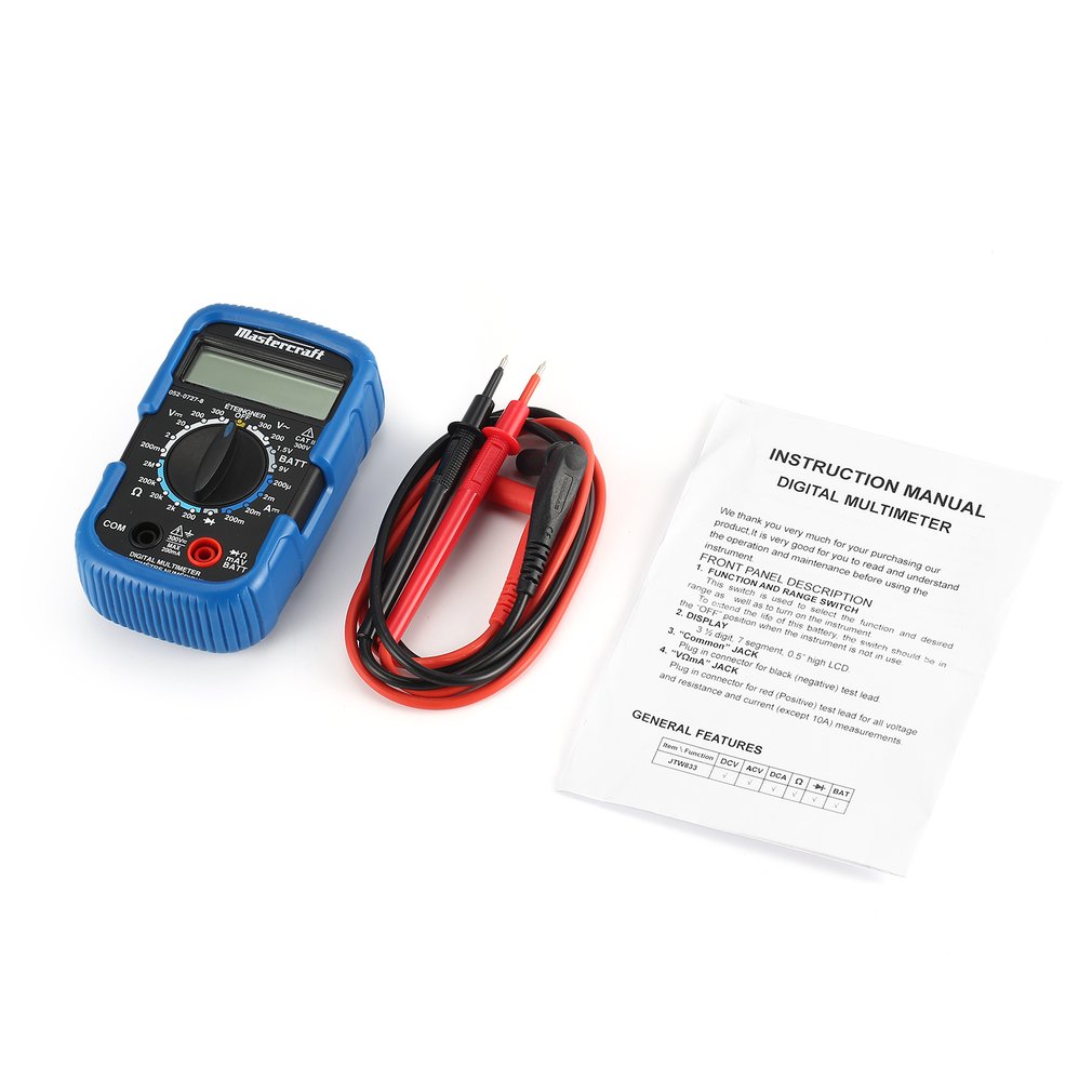 JTW-833 Handheld Mini Digital Multimeter 1999 Counts AC/DC Volt Diode Battery Tester Ammeter Voltmeter Multifunction Multimeters