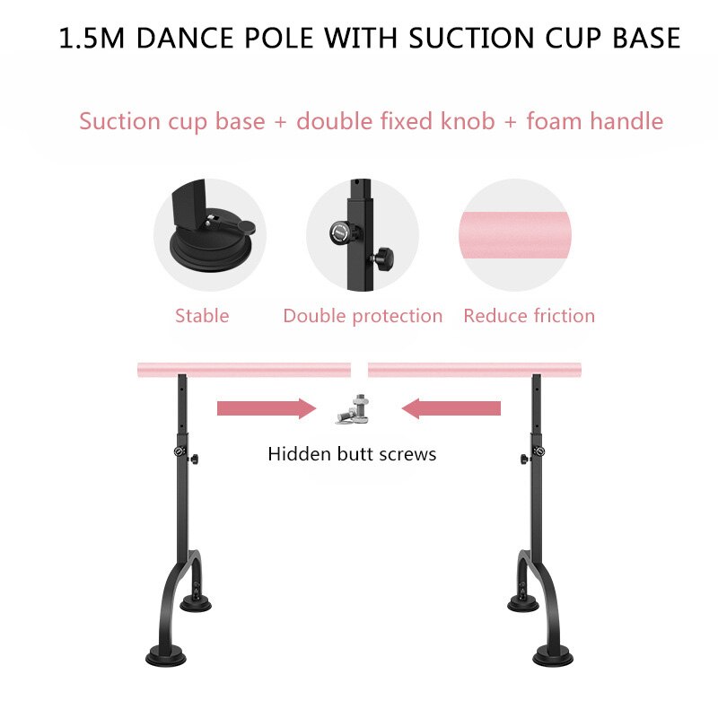 Barre horizontale de salle de danse Mobile, pôle de pression pour les jambes, en acier, pour adultes et enfants