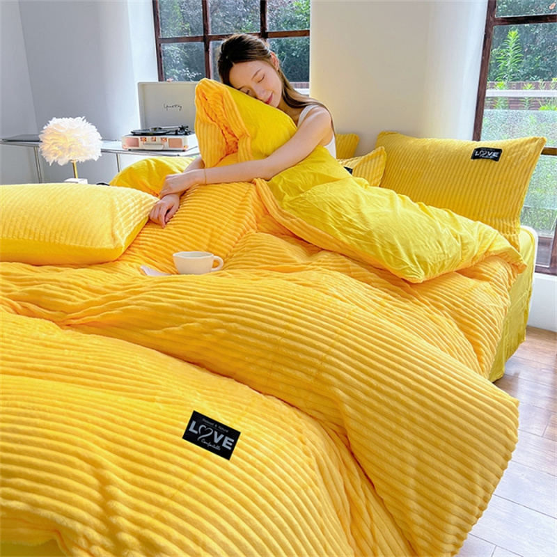 Funda nórdica de terciopelo grueso para invierno, juego de cama cálido de Color sólido, funda de edredón doble, funda de edredón doble Queen King de 220x240cm: Rey / Blanco