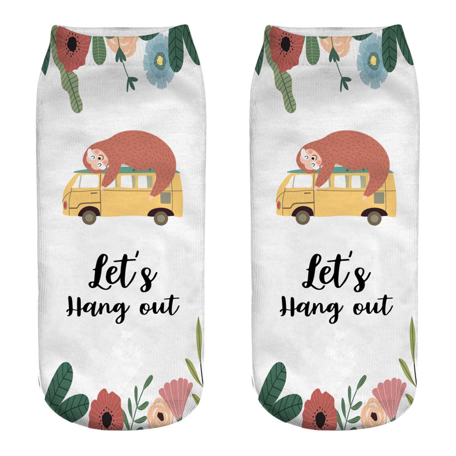 Casual Work Business Women Socks 3d Animal Print Medium Sports Socks Cute Soft Soft Autumn Winter Sock Slippers
