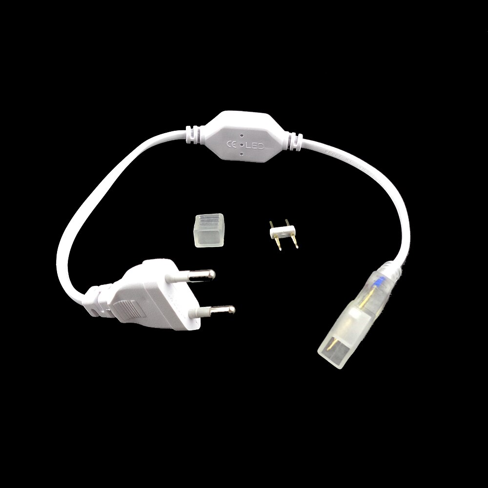 220 v led strip hoek connector voor 3014 2835 230 v 240 v waterdichte led tape 2 pins stekker clip: power plug