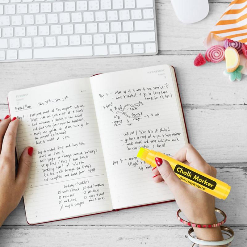 Paint Chalk Markers 15mm Window Chalk Marker Erasable Liquid Chalk Pen For Chalkboard Signs Blackboard Car Window Bistro Glass