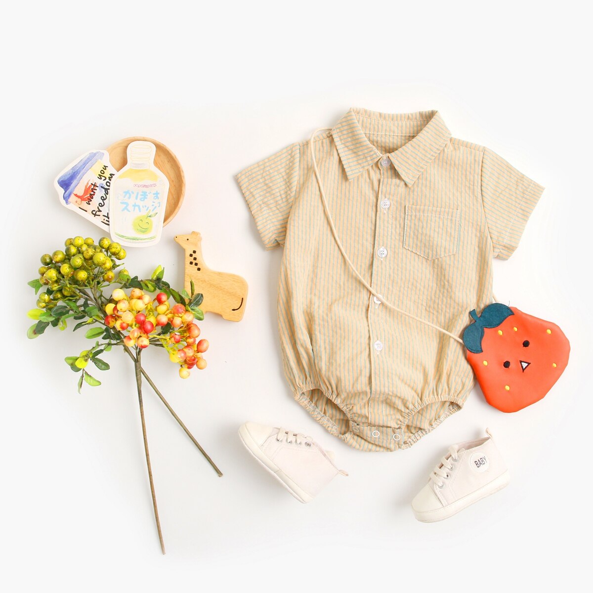 Sanlutoz – body en coton à manches courtes pour bébés garçons, vêtements à carreaux, à la , été