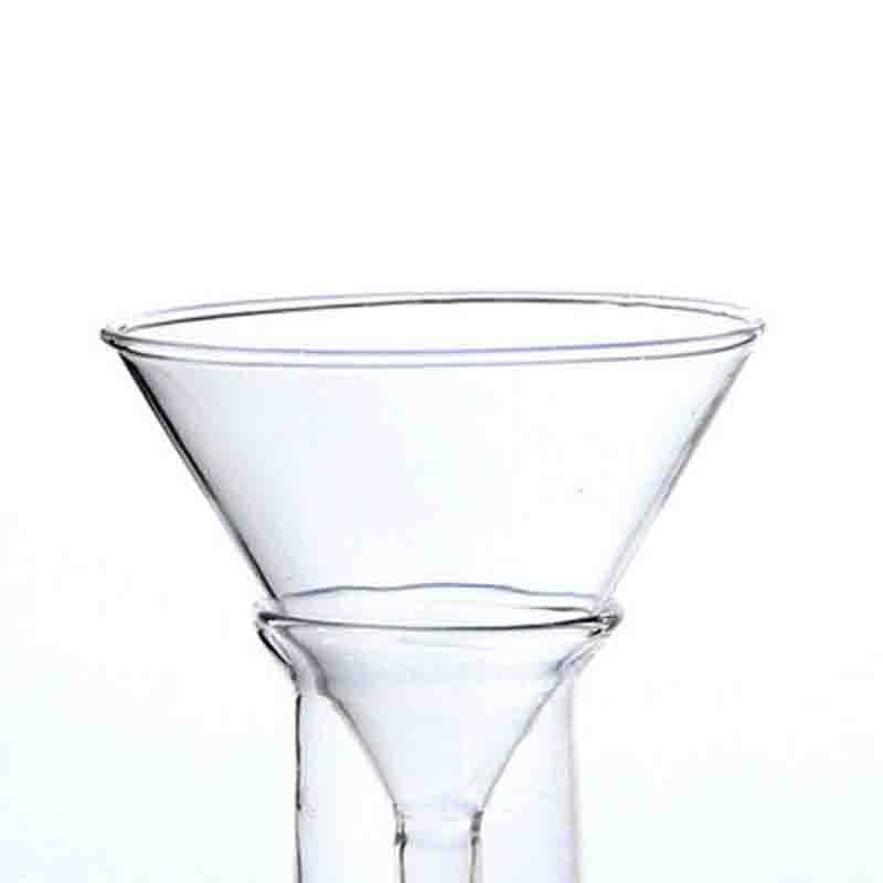 Embudo triangular de 60mm, embudo de tubo corto, cristalería de laboratorio, embudo de vidrio de borosilicato alto para laboratorio químico