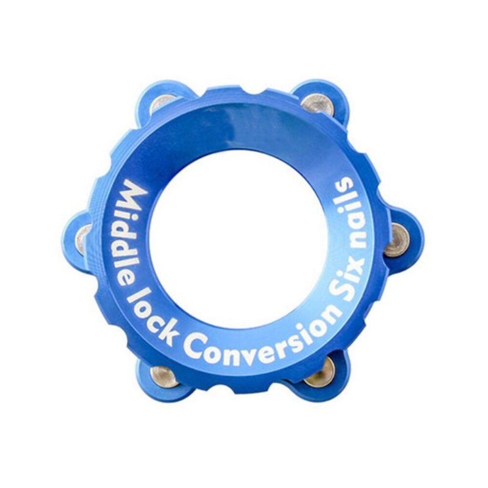 Accessoires de cyclisme pour frein à disque en alliage d'aluminium, pièces de vélo, moyeux de verrouillage central, adaptateur de verrouillage central, siège de Conversion: blue