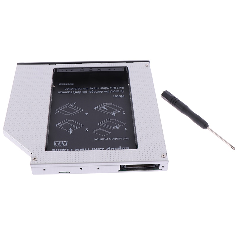 12.7mm aluminiumslegeringer 2nd hdd caddy ide til sata 2.5 " hdd ssd veske